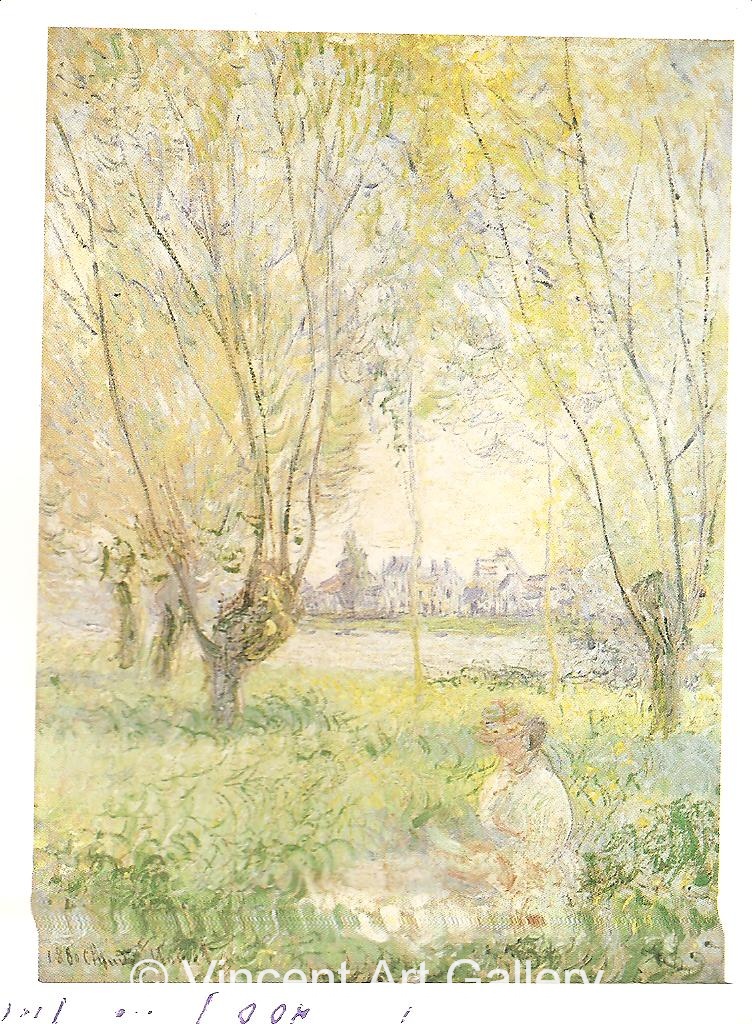 A381, MONET, Woman Sitting under the Willows